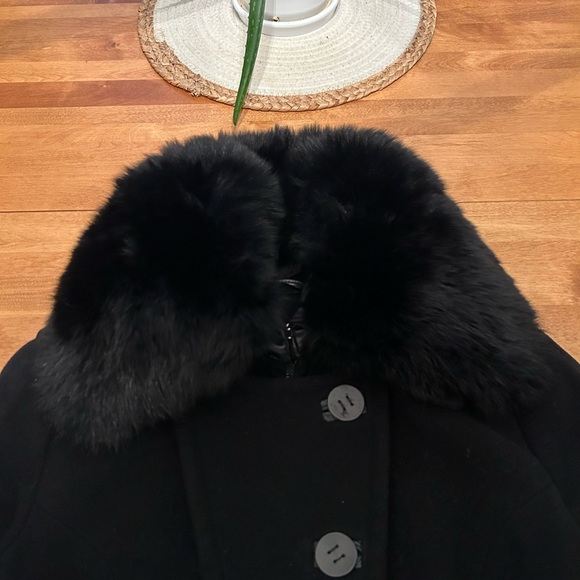 RUDSAK Wool Trench Coat with removable fur collar - Picture 3 of 16